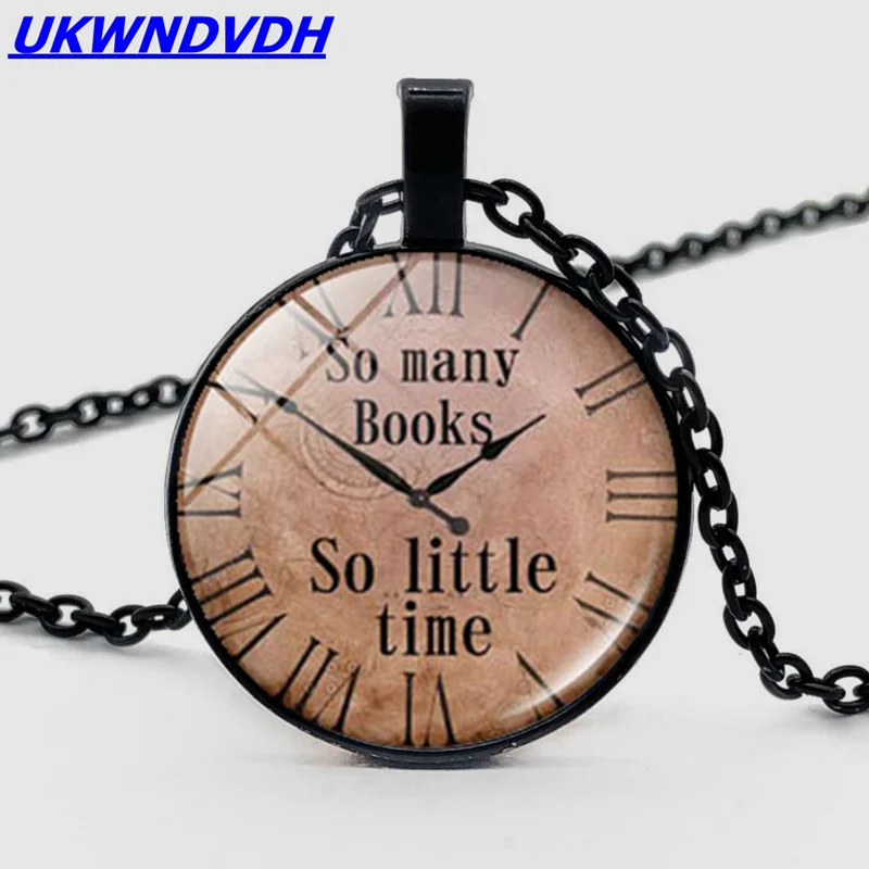 

Retro clock when hanging convex round pendant necklace Punk personalized necklace jewelry jewelry gift