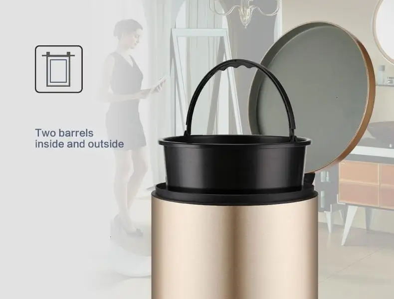 Reciclaje Trashcan мешок для мусора Basurero De Banheiro Habitacion Papelera Cocina педаль Lixeira Cubo Basura корзина для мусора