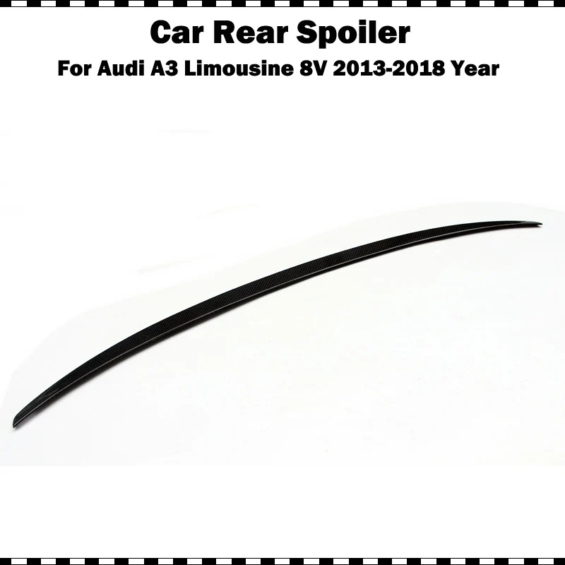 S3 Стиль углеродного волокна задний Багажник крыло для Audi A3 лимузин седан 2014 2018 8V CF