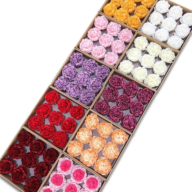 

9Pcs Artificial Flowers Peony Soap Flowers Head Eternal Flowers Bouquet Wedding Valentine Mother's Day DIY Bouquet Material
