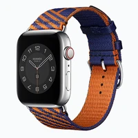 strap for apple watch band 44mm 40mm 42mm 38mm 44 mm jumping single tour woven nylon nato bracelet iwatch serie 5 4 3 se 6