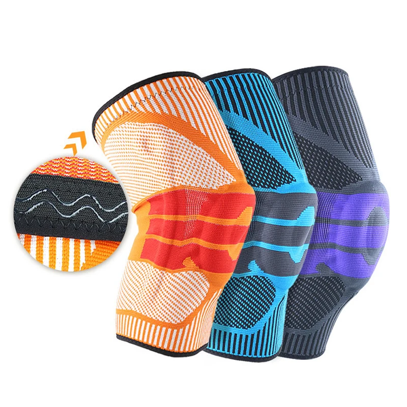 Компрессионный наколенник 1 пара для мужчин женщин из медицинского силикона