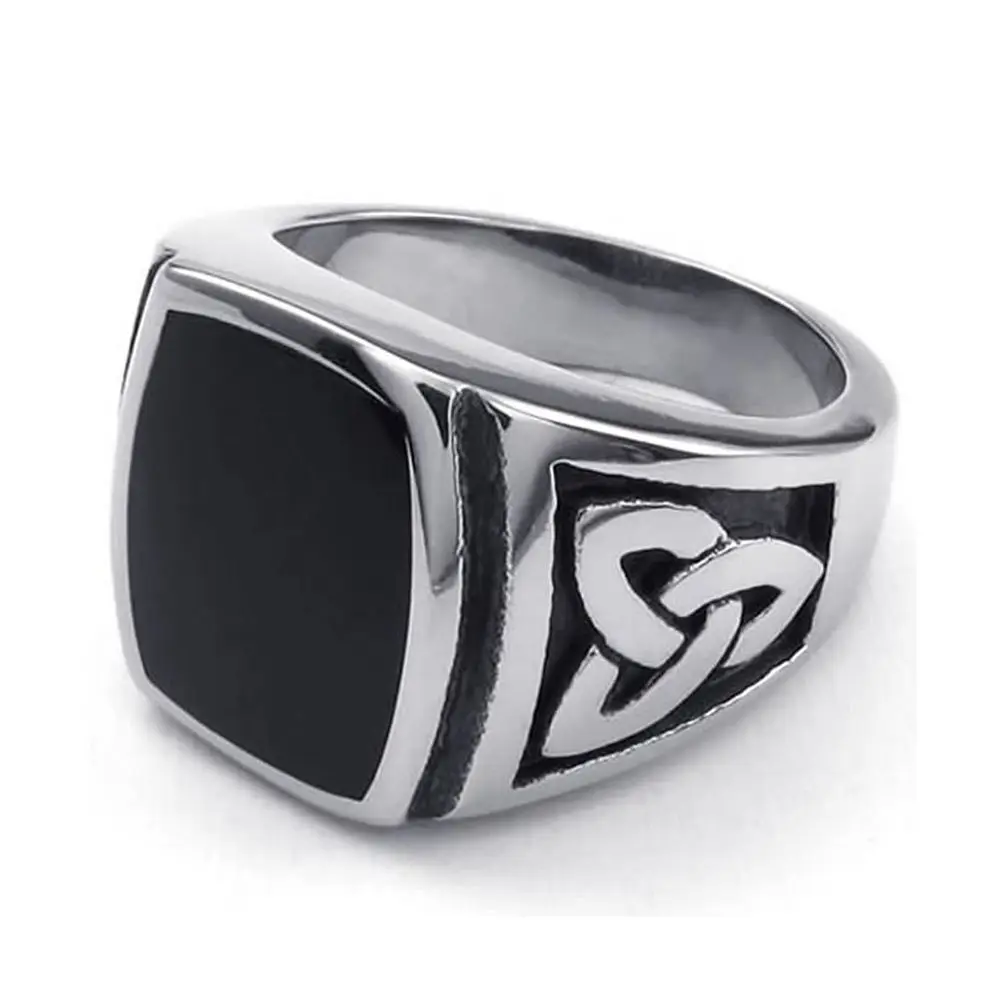 

Viking Men's Ring Nordic Celtic Twisted Vinyl Ring Stainless Steel Trendy Men's Retro Ring Jewelry Gift