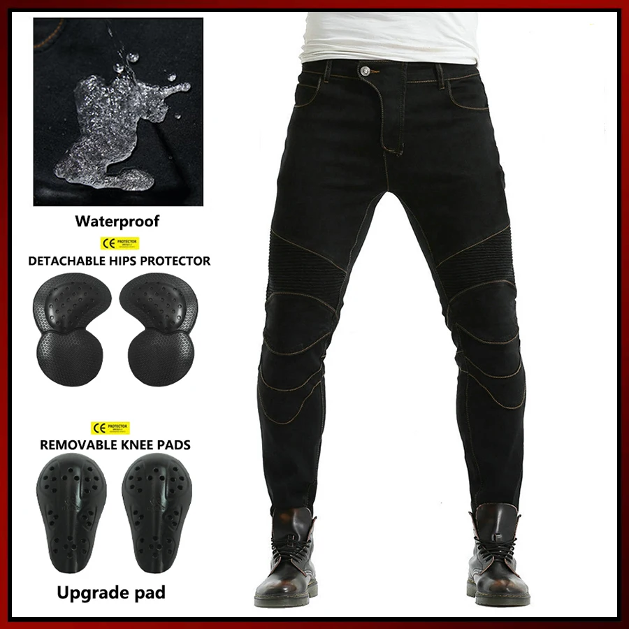 

New Moto Riders Outdoor Riding Travel Leisure Jeans Belt Armor Protection CE Certification Waterproof Stretch Motocross Pants