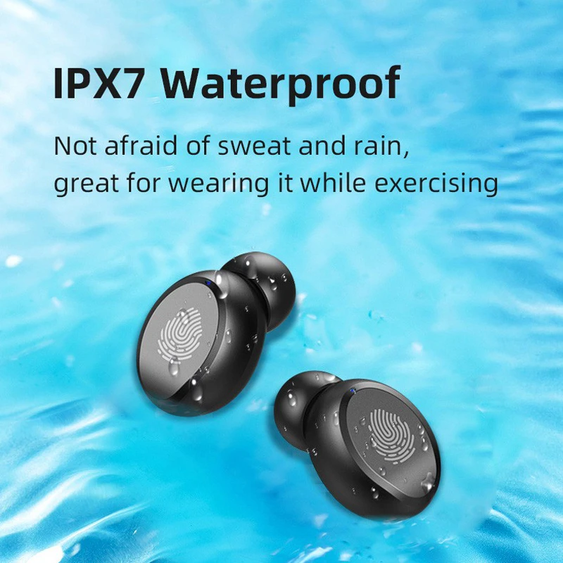 Беспроводные наушники YIMALER TWS с эффектом отпечатков пальцев Bluetooth V5.0 стерео