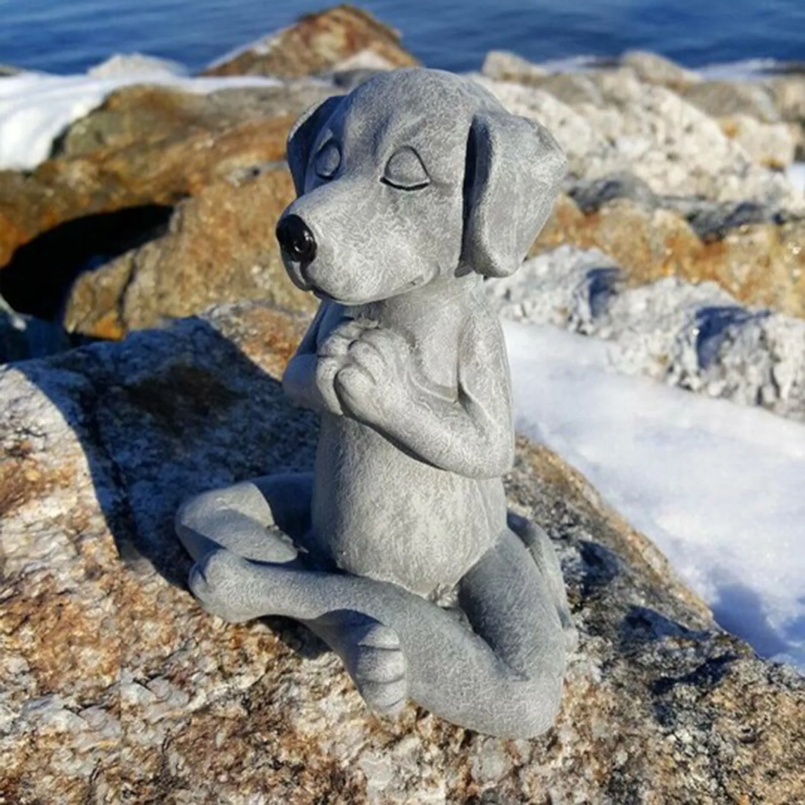 

Cute Ornament Toy Dog Buddha Meditation Dog Statue-yoga-Dog Garden Decoration Home Decoration Pet Dolls Crafts Garden Decor