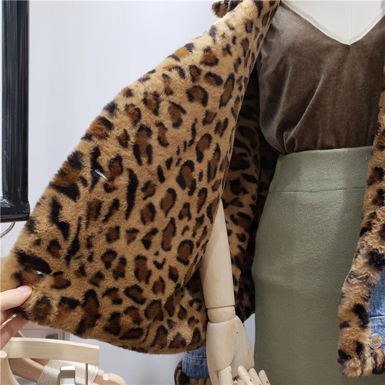 2019 зимняя модная леопардовая Высокая Имитация меха кролика рекс свободная