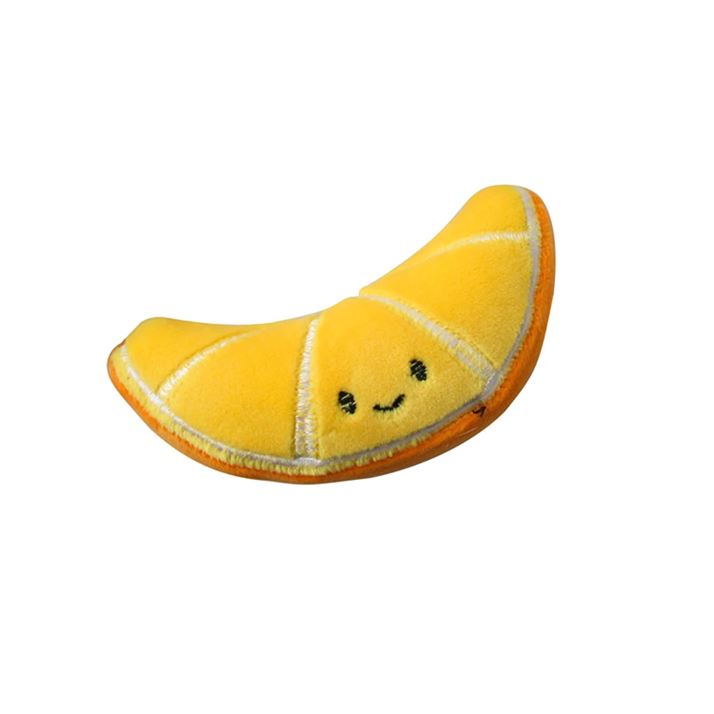 Игрушка для жевания со звуком щенков и собак фрукты овощи курица барабан пищащая