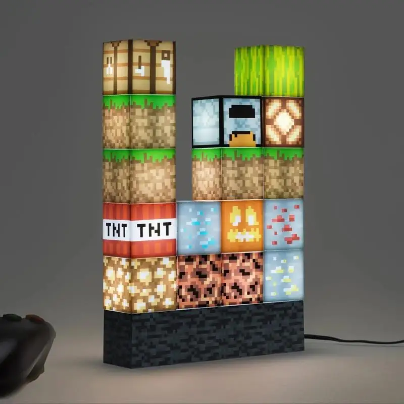 

DIY Building Block Lamp Creative Pixel Patterns Light Stitching Light USB Power Bedroom Living Room Decoration