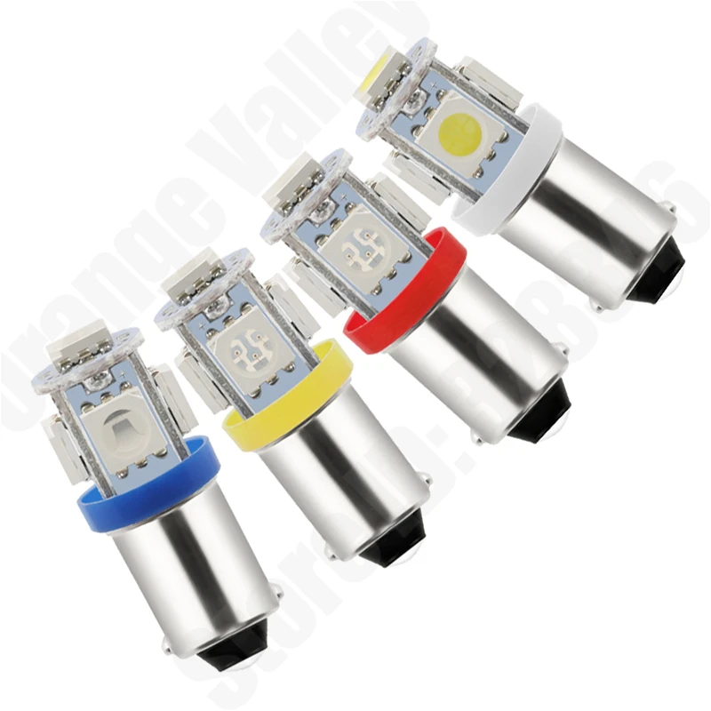 10 шт. BA9S 434 T4W 5 светодиодов 5050 SMD H6W автомобильные внутренние лампы для чтения