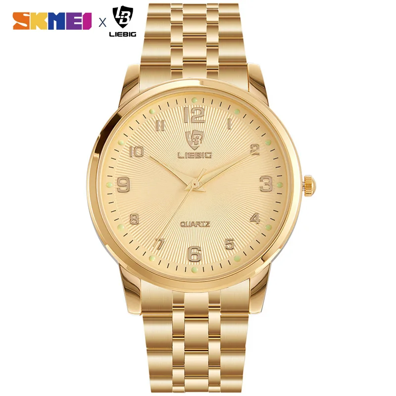 

2020 Japan Quartz Movement Female Male Clock Top Brand Luxury Golden Watch Women Men Ladies relogio masculino Dropshipping L1013