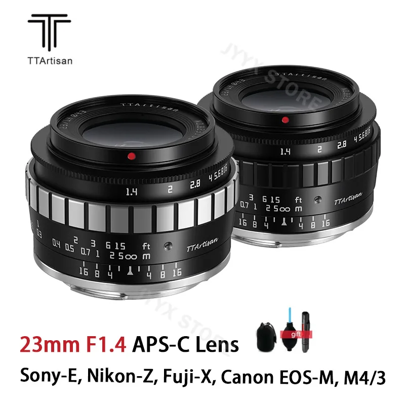 

TTartisan 23 мм F1.4 фотообъектив MF для SONY E Nikon Z Fuji X Canon EOS M Olympus Panasonic M4/3 Крепление объектива камеры