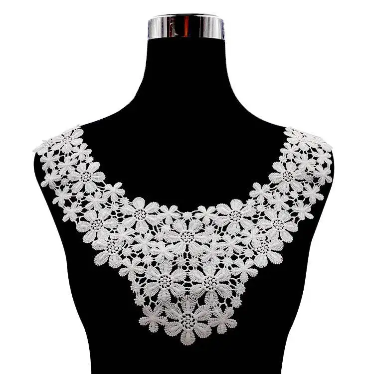 Вышивка с круглой горловиной для творчества искусственные Съемная воротники