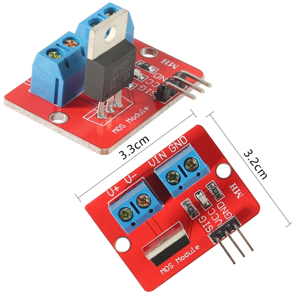 Умная электроника 0 24 В верхняя кнопка Mosfet IRF520 драйвер MOS модуль для MCU ARM Raspberry Pi