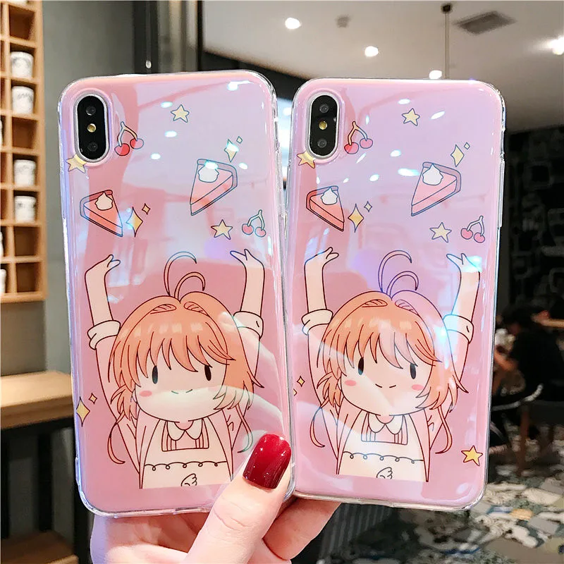 Японское аниме мультфильм милая девушка Луна Кот Мягкий чехол для телефона iPhone 12