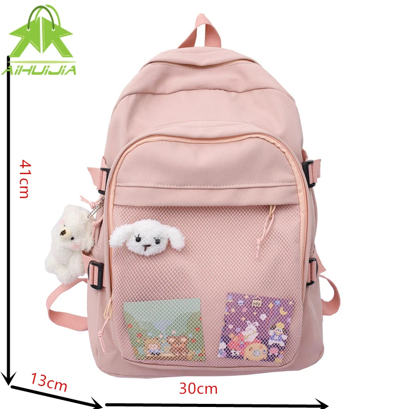 

Fashion Womens Multifunction Backpack Cartoons High Capacity Student School Bags 2021 New Nylon Travel Women Shoulder Handbag
