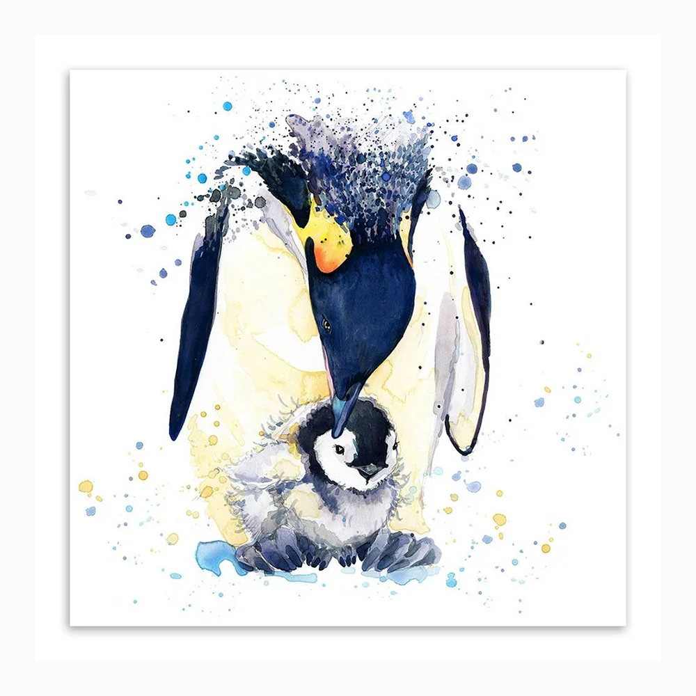 Акварель Жираф Зебра лошадь Лев животные семья любовь А4 большой художественный