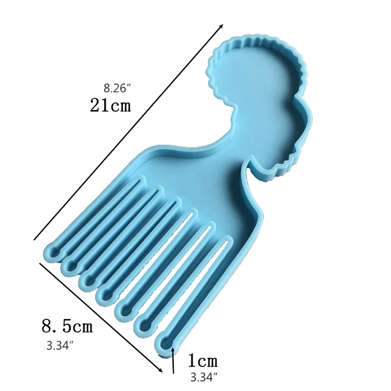 

African Men Women Heads Shaped Combs Epoxy Resin Mold Jewelry Silicone Mould DIY Crafts Home Decorations Ornaments Mold