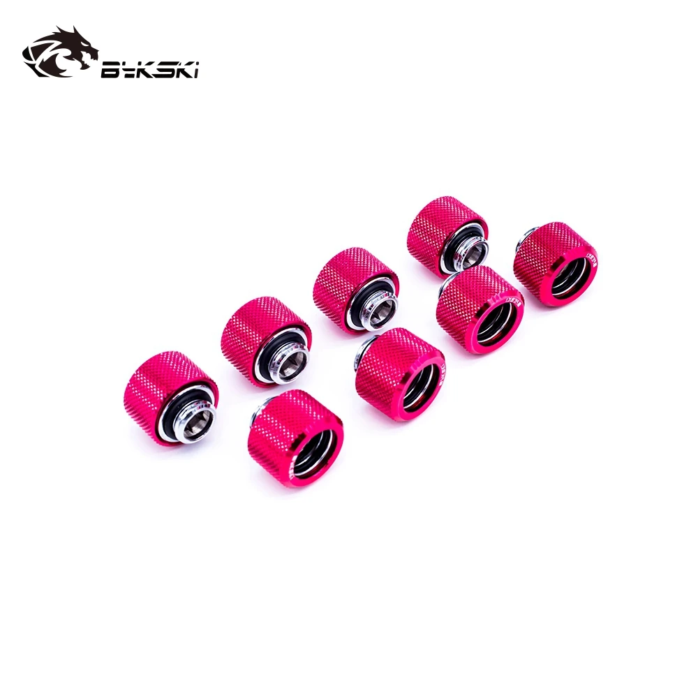 8 шт./лот фитинг для жесткой трубки OD12mm/OD14mm/OD16mm ручной Компрессионный фитинг G1/4' 4 слоя уплотнительное кольцо использовать для PMMA/PETG жесткости трубки - Цвет лезвия: red