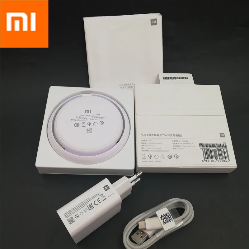 EU set Новое 27 Вт Оригинальное Беспроводное зарядное устройство Xiaomi 20 Вт Макс 15 в применяется к Xiaomi Mi9 MiX 2S Mix 3 Qi EPP10W для iPhone 11 XS XR XS Max - Цвет: EU set