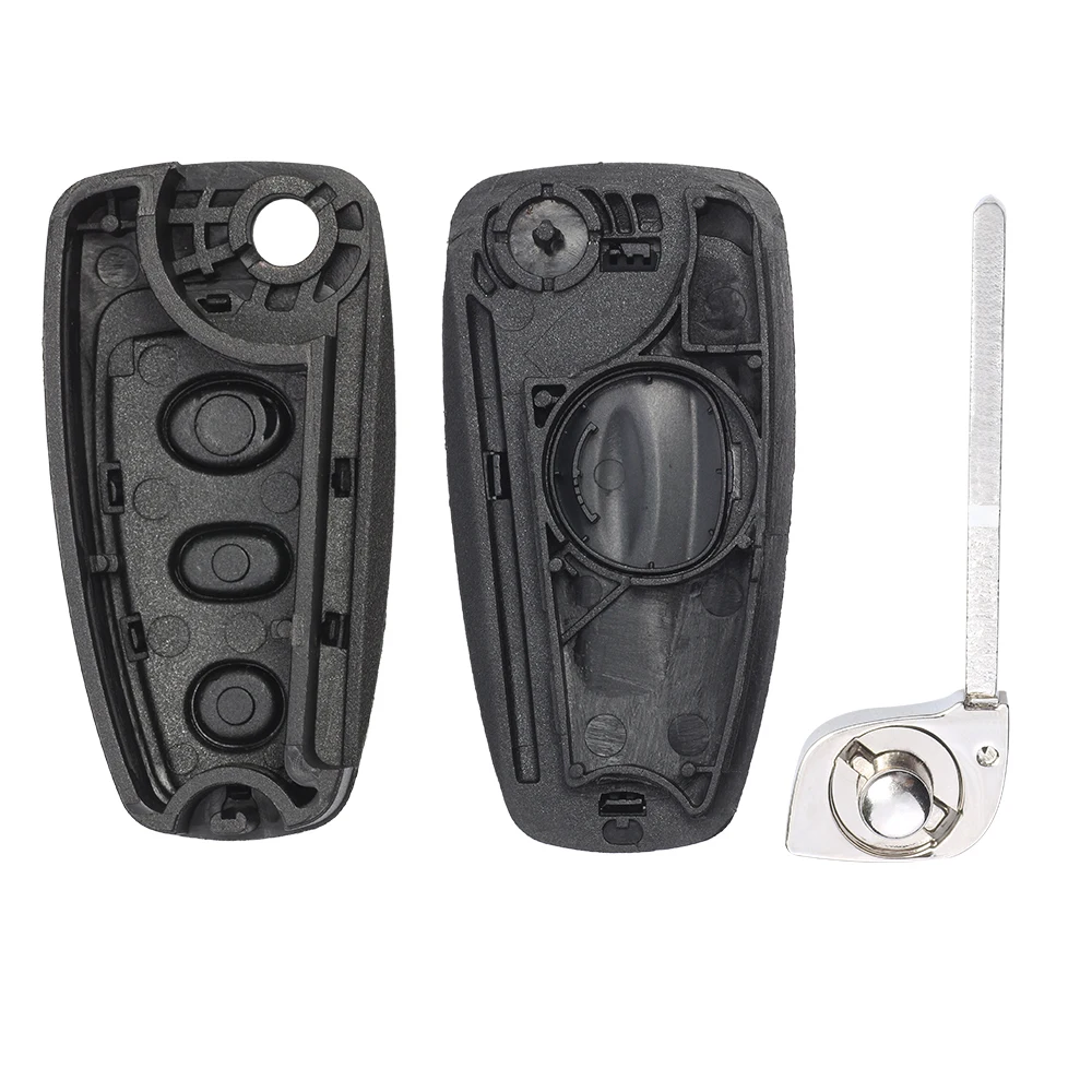 

Keyecu 3 Buttons For Ford Focus Fiesta 2013 Fob Case with HU101 / FO21 Blade Flip Folding Remote Key Shell Fob Case