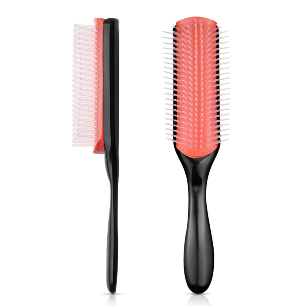 

9-Row Hair Styling Brush with Soft Bristles Curly Hair Detangling Styling Brush Hair Brush Comb