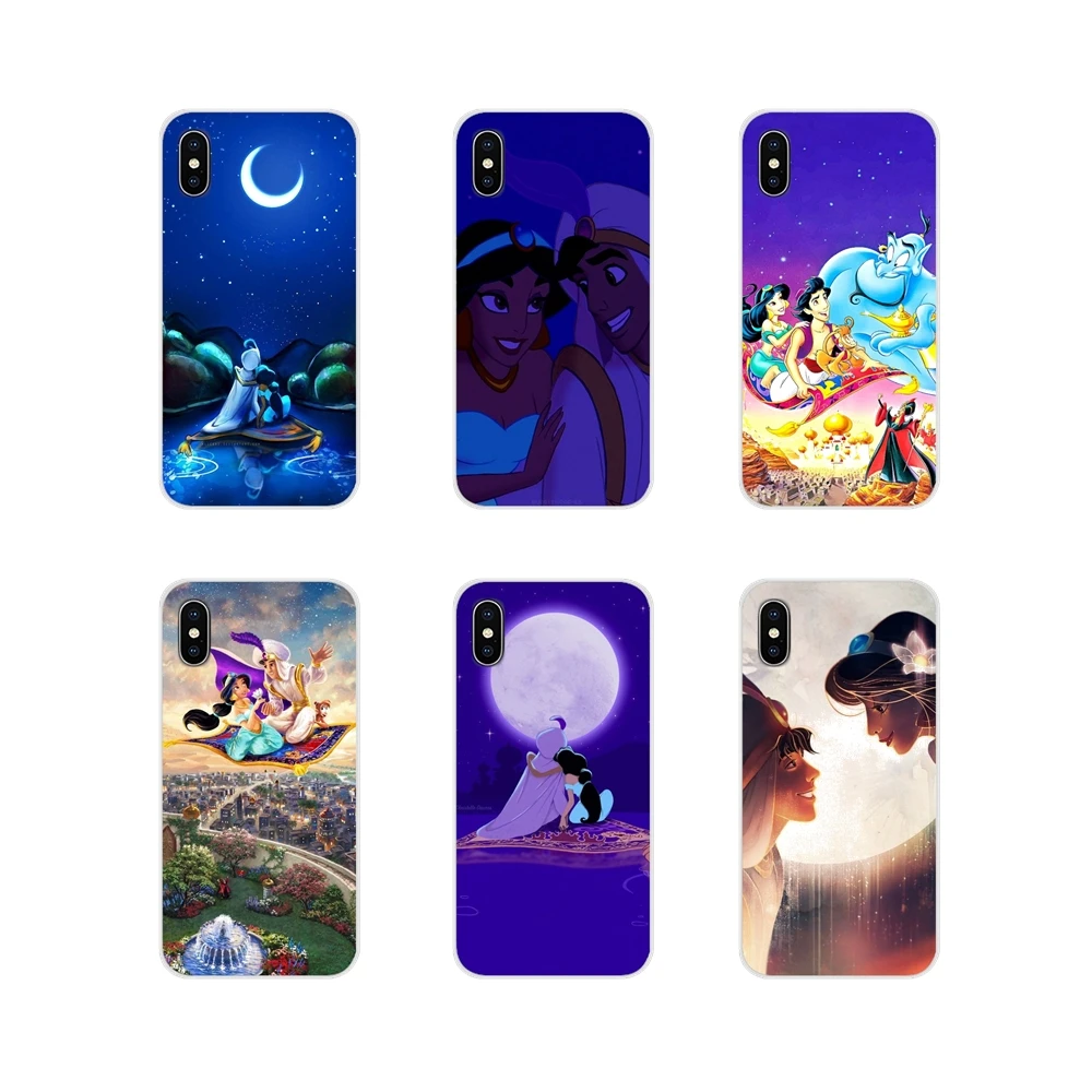 Для Samsung Galaxy S3 S4 S5 Mini S6 S7 Edge S8 S9 S10 Lite Plus Note 4 5 8 9 Aladdin и Jasmine Мультяшные аксессуары