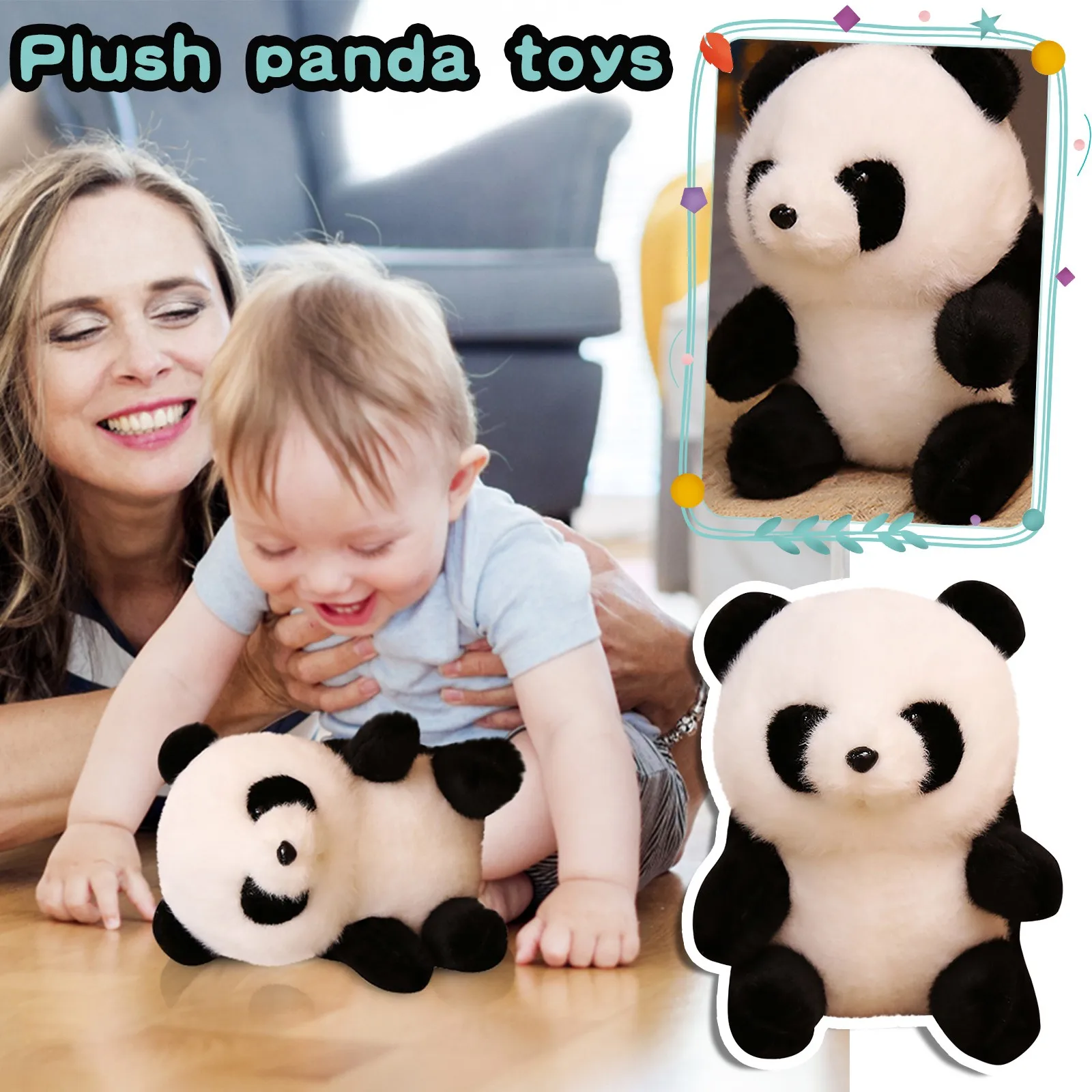 

Плюшевая игрушка-панда, удобные плюшевые куклы-животные, мягкая подушка-медведь для кровати, детский подарок на день рождения и Рождество, п...