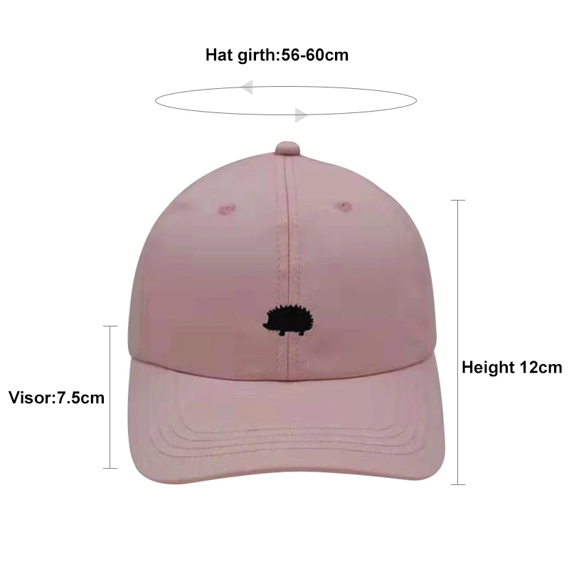 Папа шляпа милый Ежик вышивка бейсболка женская летняя Snapback Мужская кепка s унисекс эксклюзивный выпуск хип-хоп шапки