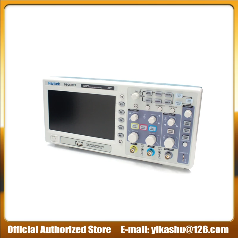 Hantek DSO5102P Цифровой Осциллограф портативный 100 МГц 2 канала 1GSa/s длина записи 40 К USB