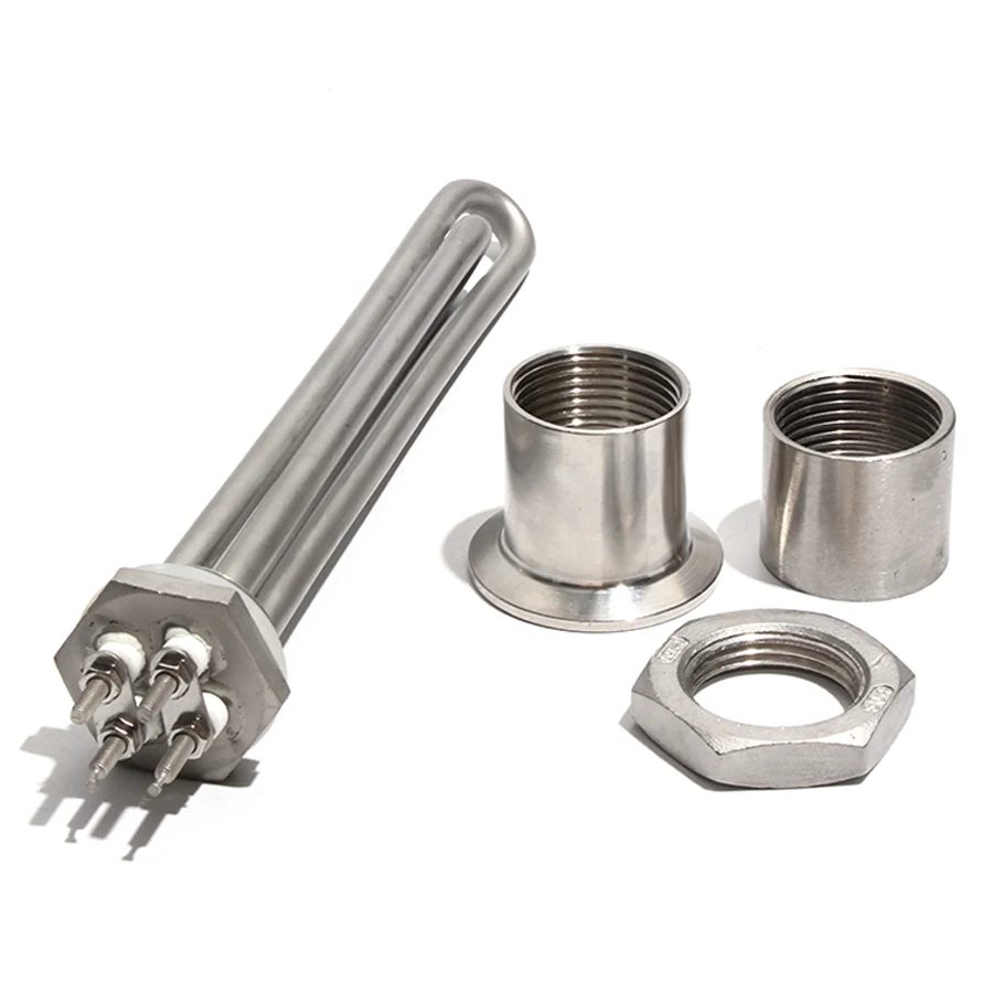 1 дюймовая погружная нагревательная трубка BSP/NPT Thread 304 SUS 36 В/48 В нагревательный элемент с аксессуарами 600 Вт/900 Вт/1200 Вт/1500 Вт