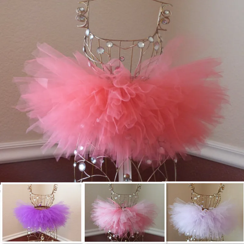 Cute Fluffy Baby Girls First Birthday Costume Handmade Tutu Skirt  Novelty Party decorations kids girl Dance Ballet  Skirt