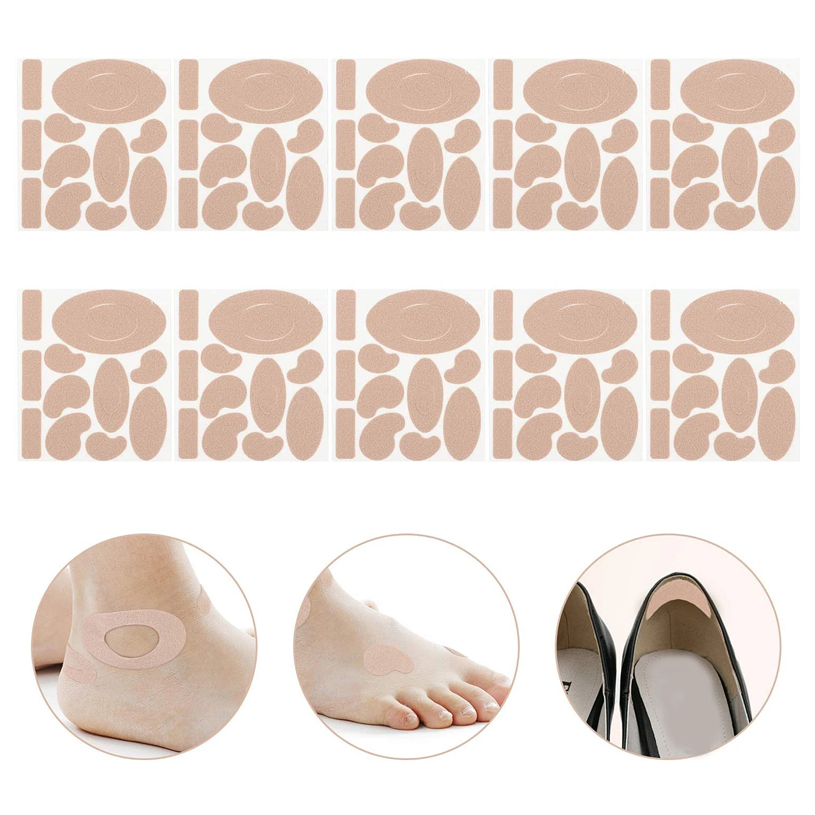 

10pcs Heel Protector Sticker Insoles Pain Relief Cushion Anti-wear Adhesive Feet Care Pads Heel Sticker Liner Grips Crash Patch