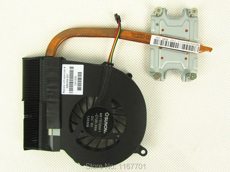 100% Оригинальный ноутбук/ноутбук интегрированный процессор Intel радиатор и