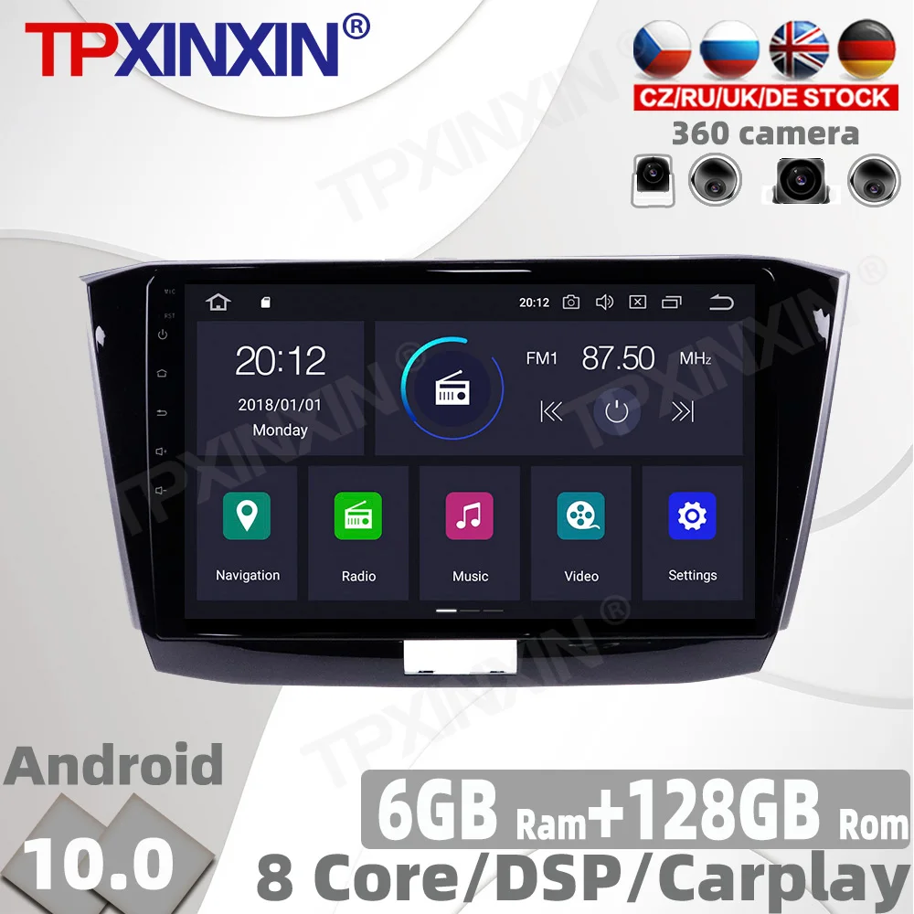 

128GB Android 10.0 For VW Passat 2016 2017 2018 Car Radio Multimedia Video Player Navigation GPS Accessories Auto 2 din 2din DVD