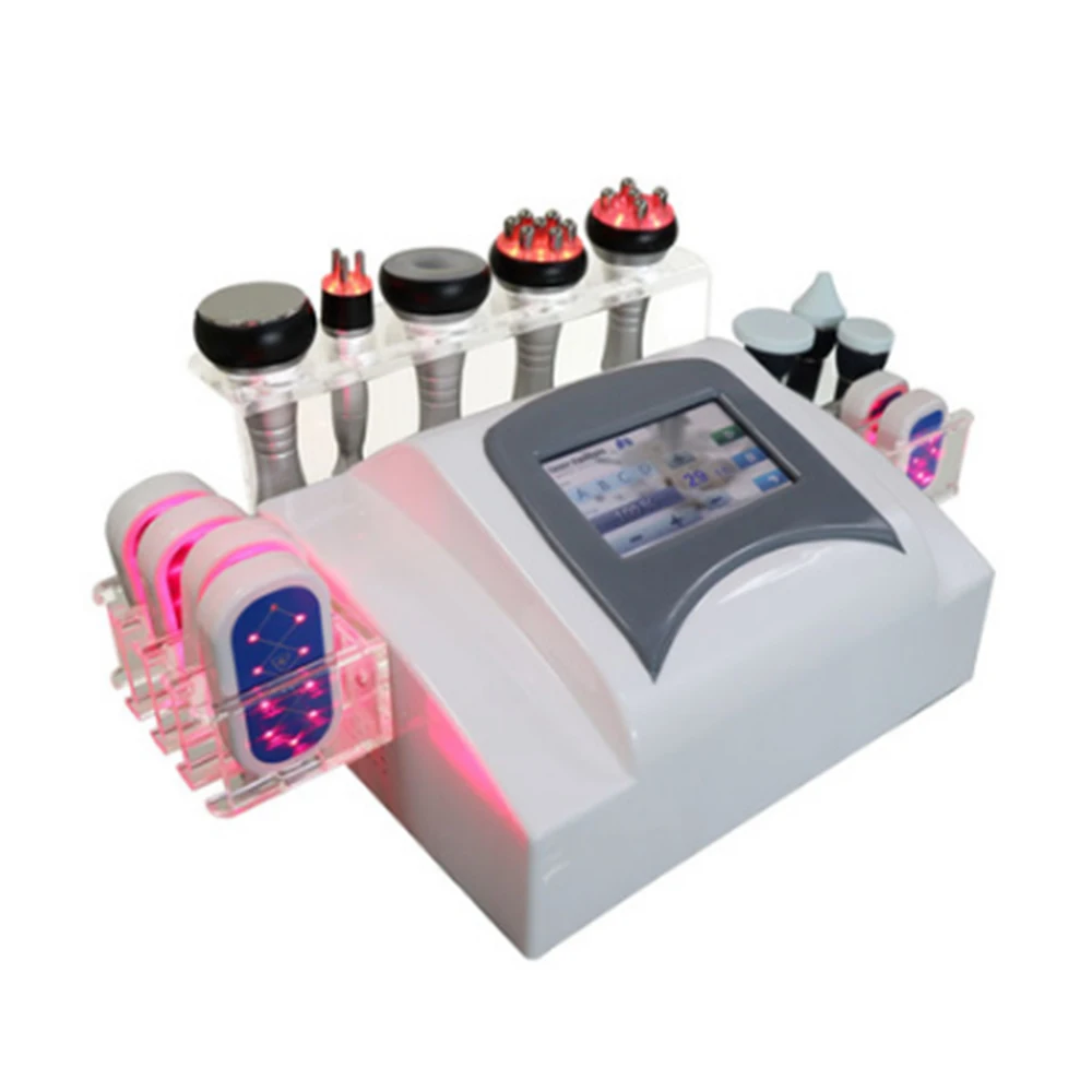 Goede 7in1 Ultrasone Liposuctie 40K Cavitatie Vacuüm Multipolaire Bipolor Rf Laser Afslanken Radiofrequentie Huid Body Salon Machine