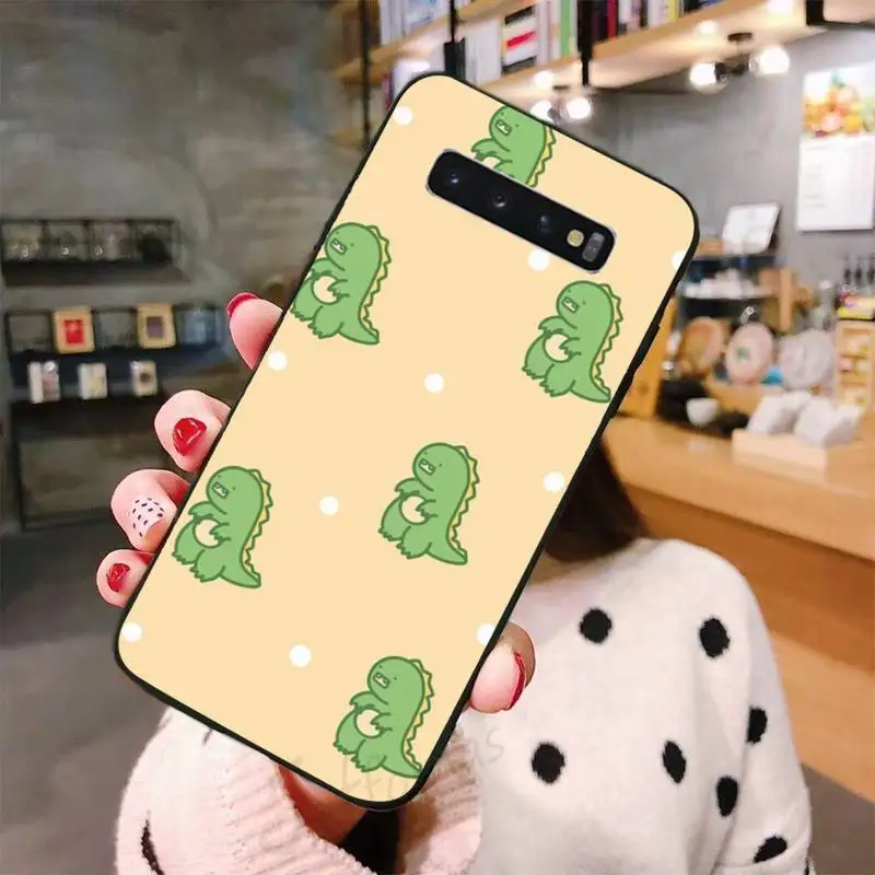 

Dinosaur cartoon lovely painting Phone Case For Samsung A50 A51 A71 A20E A20S S10 S20 S21 S30 Plus ultra 5G M11 funda shell