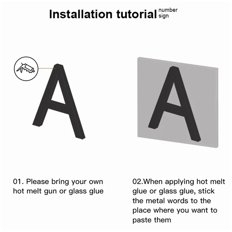 

Customize Door Plates Signs Backlight Indoor Numbers 0/9 A/B/C Acryli Stainless Steel Letter Sign Plate Mini Address Number Logo
