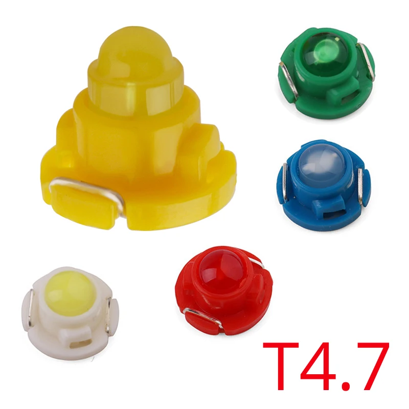 10 шт. Автомобильные светодиодные лампы T4.7 1SMD|Сигнальная лампа| |