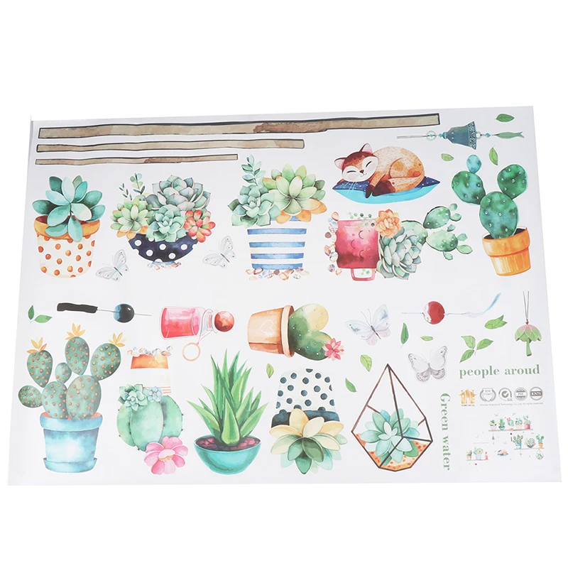 Скандинавские Инс ветер Кактус в горшке гостиная спальня шкаф крыльцо ТВ фон