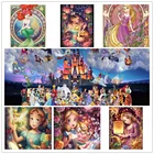 Алмазная картина сделай сам Disney, полноразмерная Мозаика из коллекции принцесс Диснея, вышивка крестиком, картина Стразы