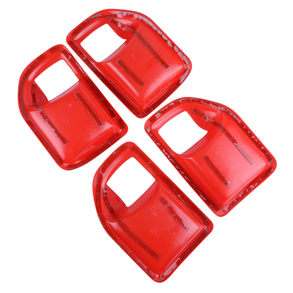 

DWCX 4pcs ABS Interior Door Handle Bowl Cover Trim Red Fit For Jeep Wrangler JK 4 Door 2011 2012 2013 2014 2015 2016 2017