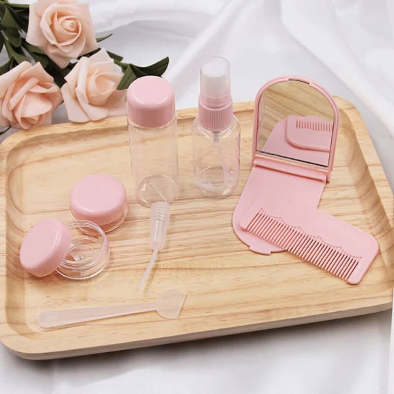 8PCs/set Essensial Travel Mini Plastic Transparent Empty MakeUp Container Bottle Face Lotion Atomizer Sample Bottles: | Красота и