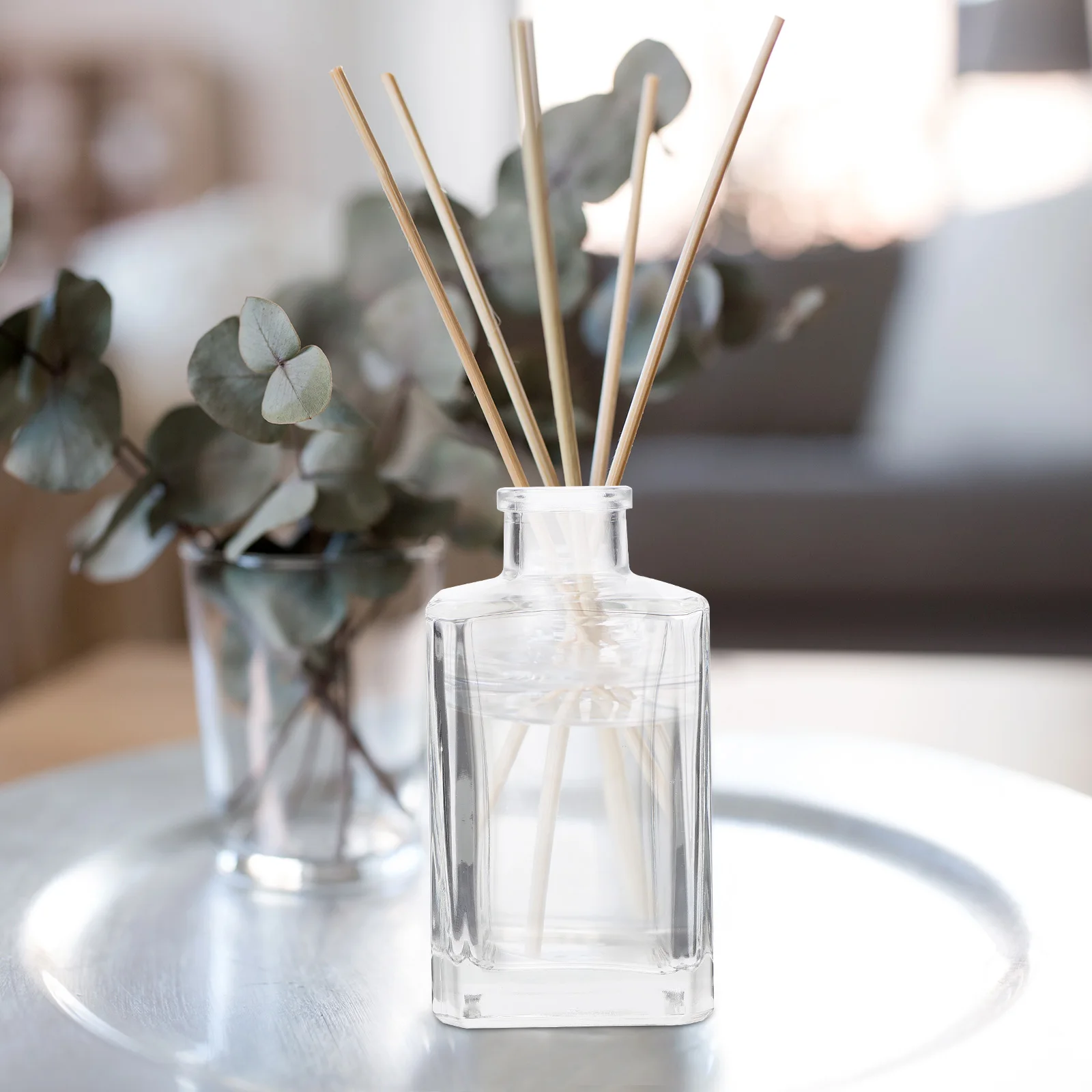 

2Pcs Glass Diffuser Bottles Practical Durable Essential Oil Bottles Empty Refillable Bottle for Office