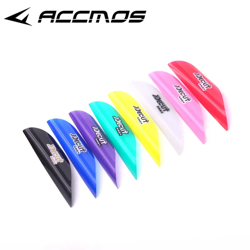 

50pcs New Archery Spin Vanes 1.75/2 inch Spiral Feather DIY Arrow Archery With sticker Tape Arrow Accessories RW & LW