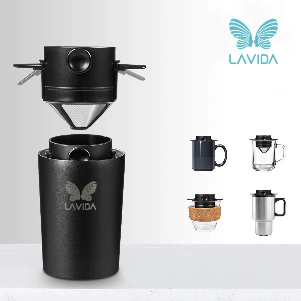 Дорожная кофейная кружка с фильтром для кофе посуда из нержавеющей стали 304