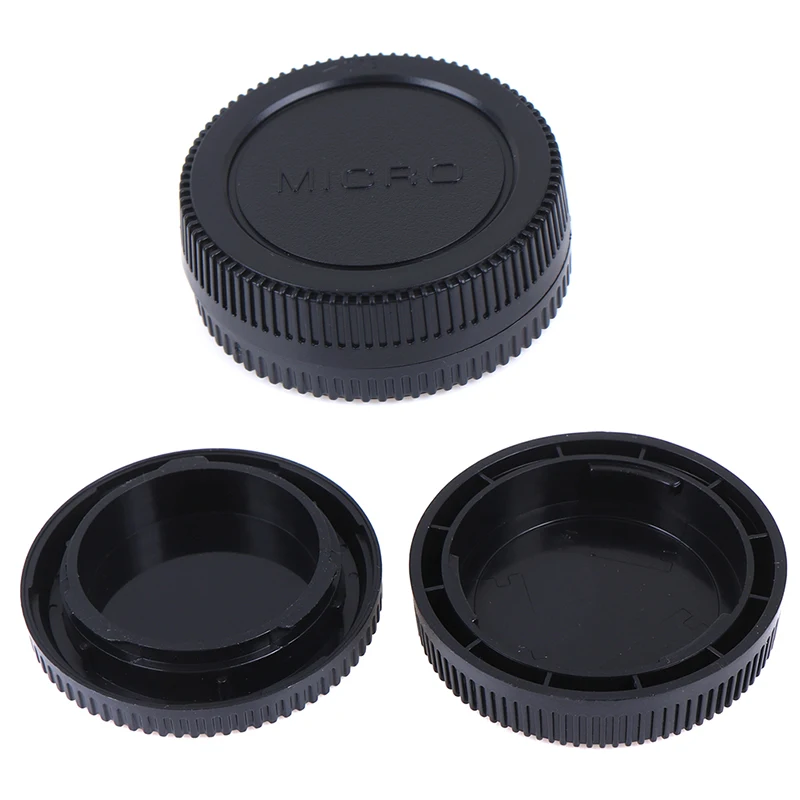 

Body+Rear Lens Cap Cover Protective Case For Olympus M4/3 Camera Accessory Black 1Pcs body cap and lens cap