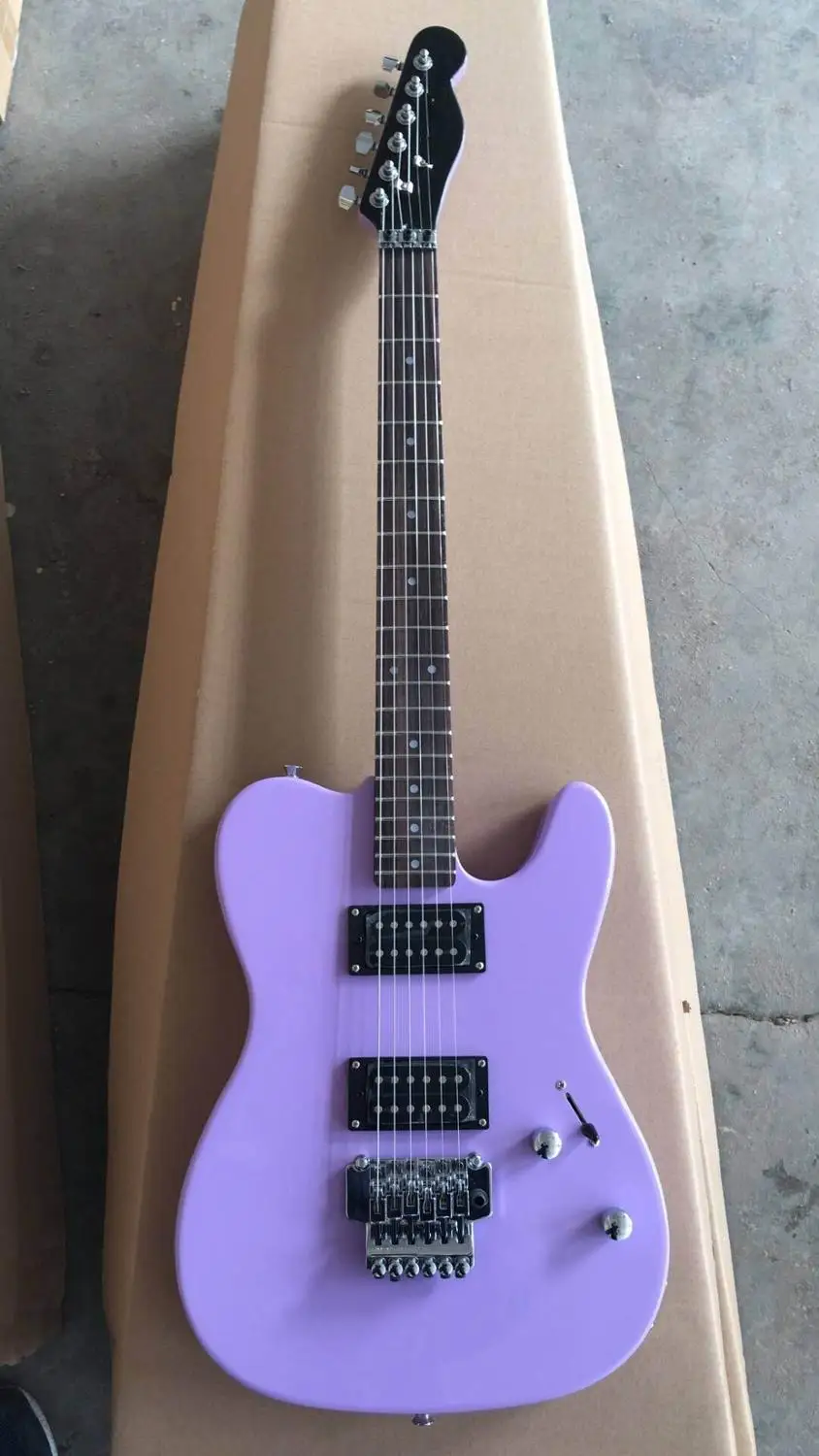 Оптовая продажа гитара под заказ модель Tel электрическая фиолетового цвета