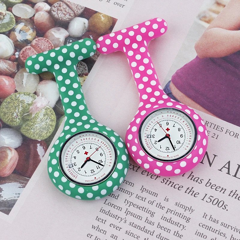 Силиконовые часы для медсестер с цветными точками календарем карманный подарок