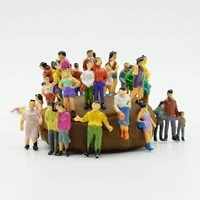 ho scale 187 model train layout painted model trains people passengers figures